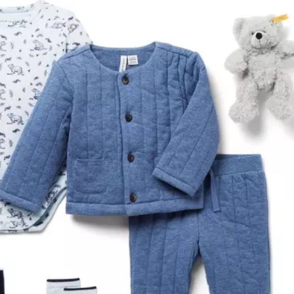 Janie and Jack Baby Quilted Cardigan New